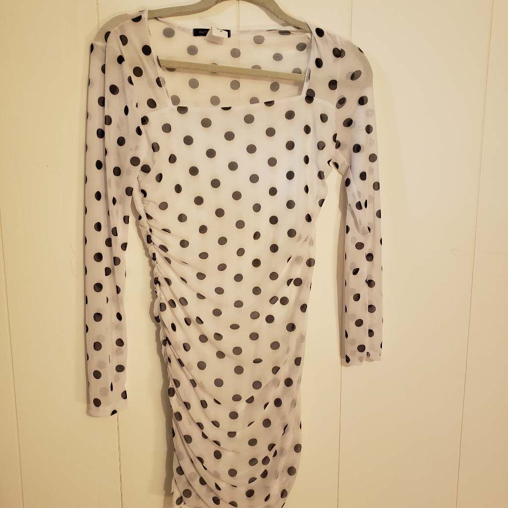 Caution To The Wind , Polka Dots Dress, Size M